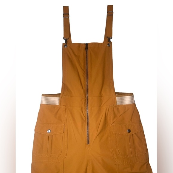 HP!🎉🎉 NWOT Free People Movement Cascade One Piece Overalls Jumpsuit Tan Medium - Picture 3 of 12